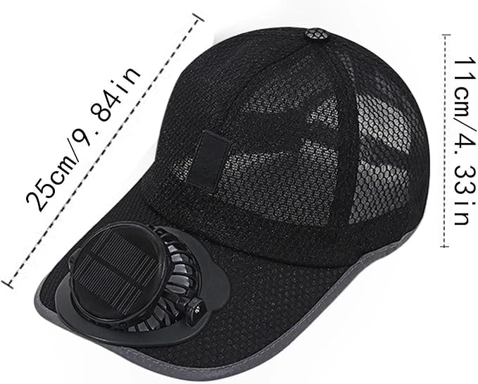 Șapcă cu Ventilator Solar - Reîncărcabil USB