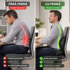 Pernă ergonomică pentru șezut cu spătar și suport lombar - 2 in 1