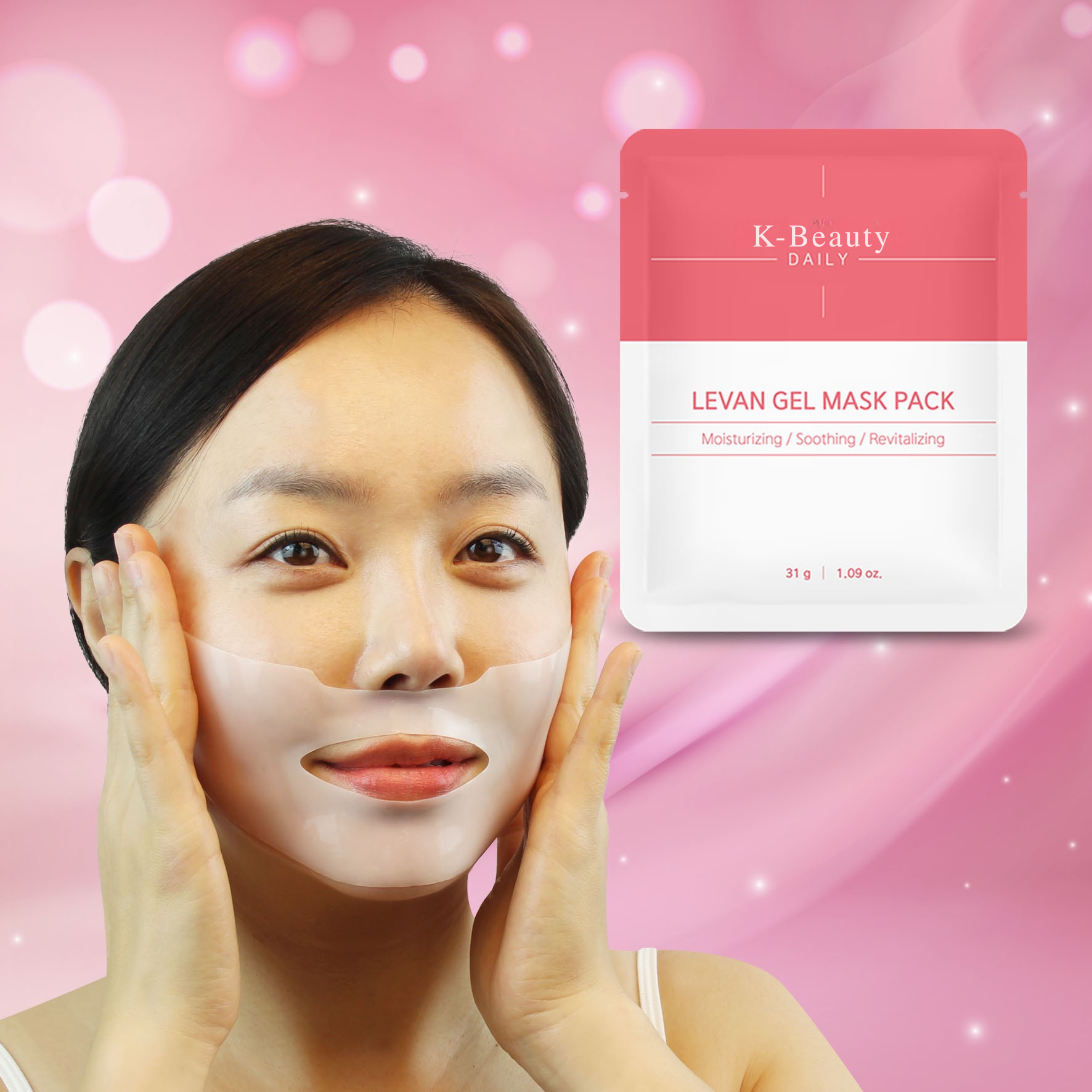 Mască K-Beauty pentru față (set de 4 măști) - Mască facială coreeană cu colagen