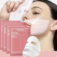 Mască K-Beauty pentru față (set de 4 măști) - Mască facială coreeană cu colagen